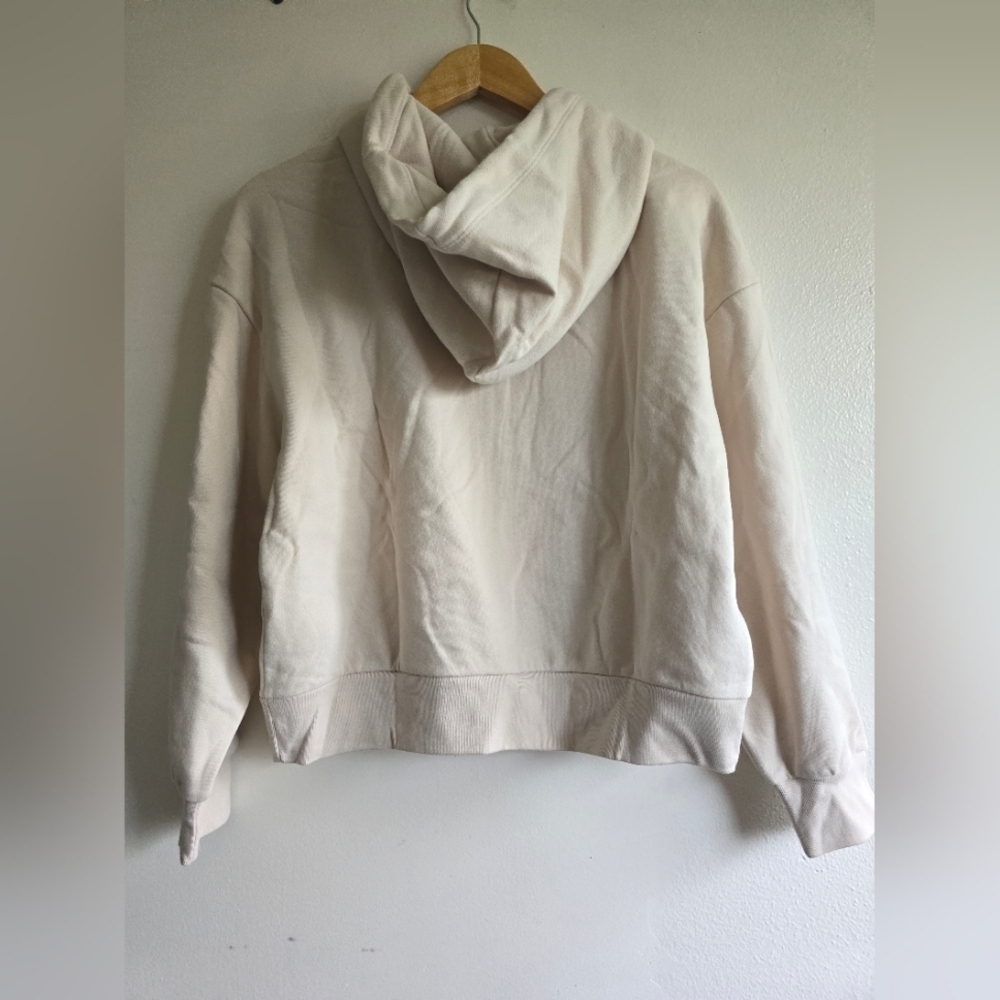 NWT! Gap, Logo Zippered Sweatshirt, Oyster, Size Medium - Picture 6 of 11